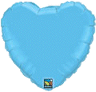 Hearts Mylar Ballons Sky Blue QH12889